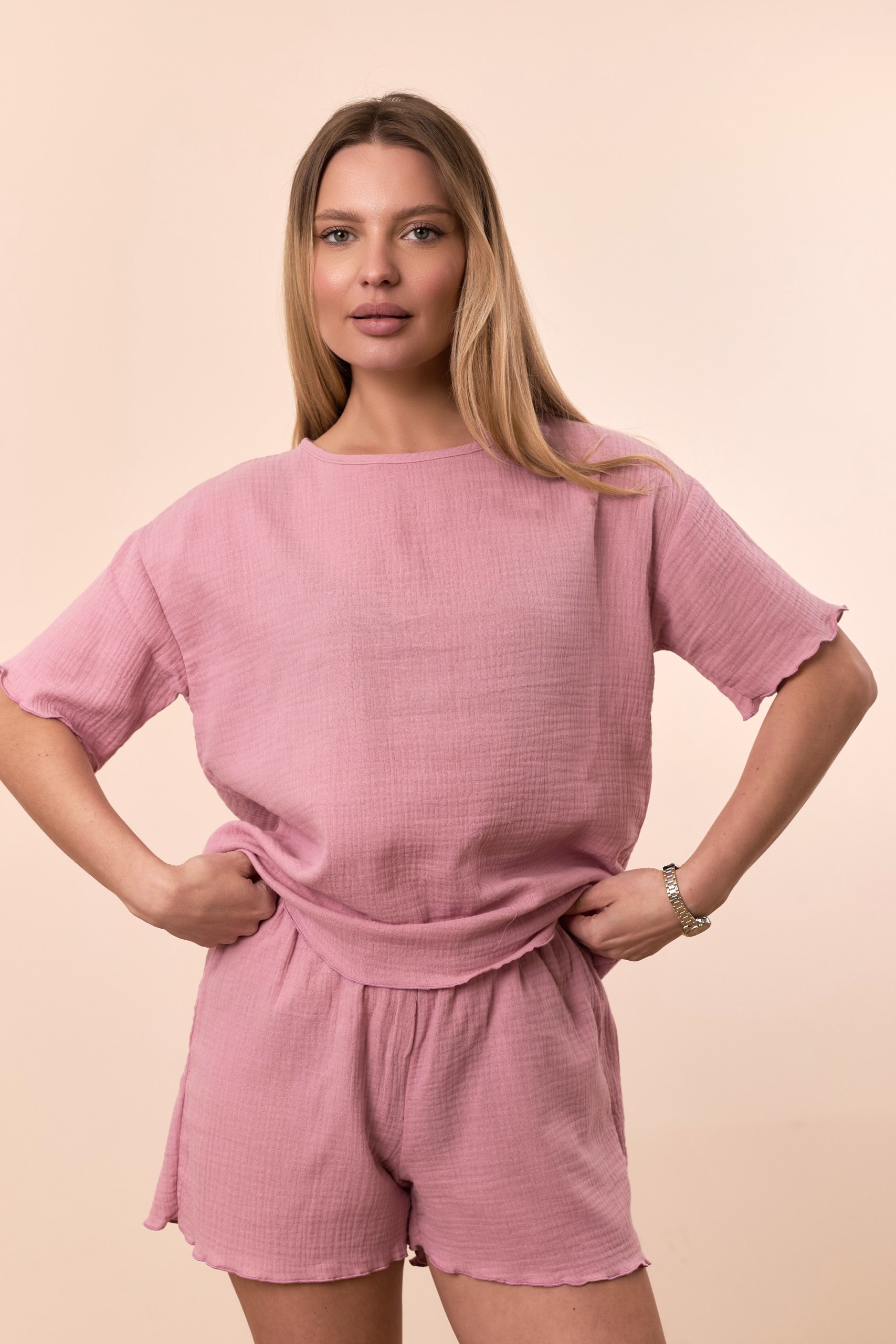Пижама футболка и шорты  М325155р - миниатюра 1