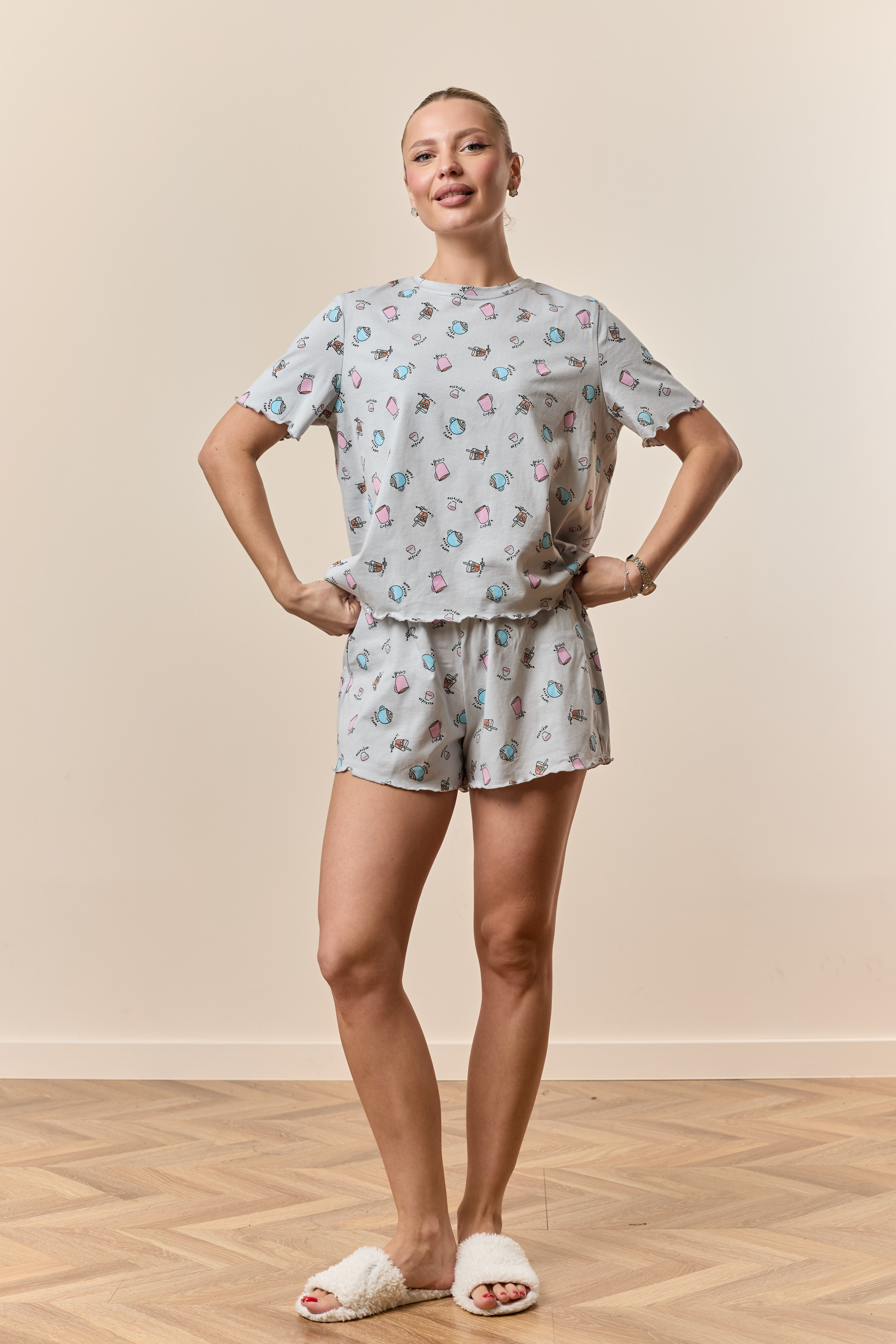 Пижама футболка и шорты  М326180сг - миниатюра 1